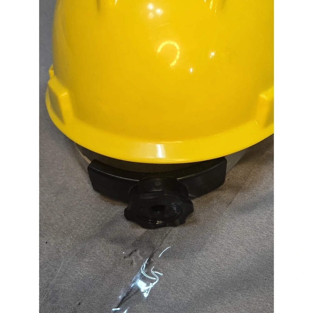 Vintage Kiewit PKS Hard Hat Construction Safety Helmet Yellow Think Safety Decal